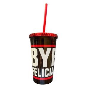 Bye Felicia Travel Cup Tumbler with Lid and Straw BPA Free NEW 16 Oz 6"